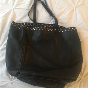 Zara Silver studded leather bag